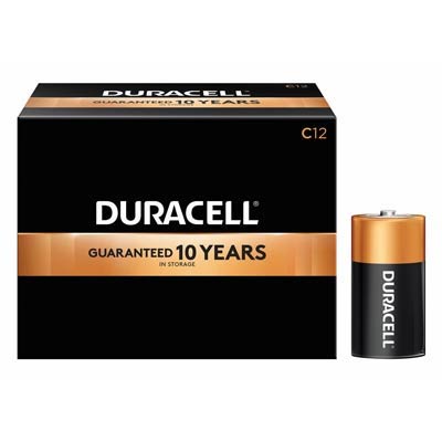 Reliable Duracell Coppertop 1.5V C Alkaline Batteries 12-Pack for Devices