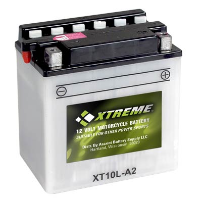 Xtreme High Performance 10L-A2 12V 160CCA Flooded Powersport Battery for ATV, Motorcycle, Snowmobile