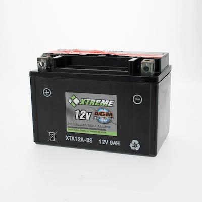 Xtreme 12A-BS High-Performance 12V 175CCA AGM Powersport Battery Spill-Proof