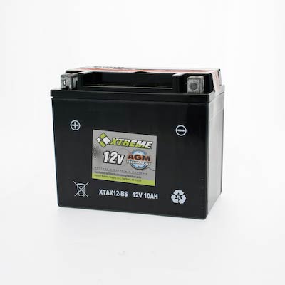 Xtreme 12-BS 12V 185CCA AGM Powersport Battery for Motorcycles ATVs Snowmobiles