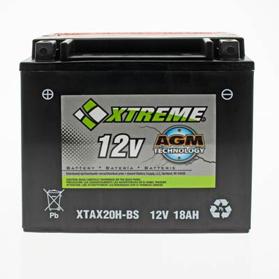 Xtreme 20H-BS 12V 310CCA AGM Powersport Battery for Motorcycles & ATVs