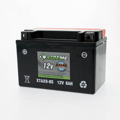 Xtreme 9-BS 12V 120CCA AGM Powersport Battery for Motorcycles, ATVs & Snowmobiles
