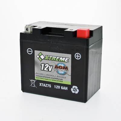Xtreme Z7S 12V 130CCA AGM Powersport Battery for Motorcycle ATV Snowmobile