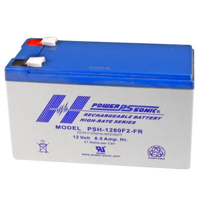 Power Sonic 12V 8.5AH High-Rate AGM Sealed Lead Acid Battery F2