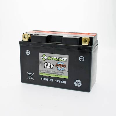 Xtreme 9B-BS 12V 110CCA AGM Powersport Battery: Spill-Proof, Maintenance-Free Power