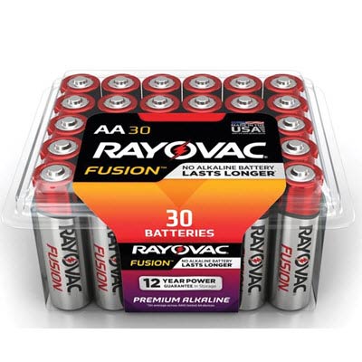 Rayovac Fusion AA Batteries 30-Pack: Long-Lasting Power for High-Drain Devices
