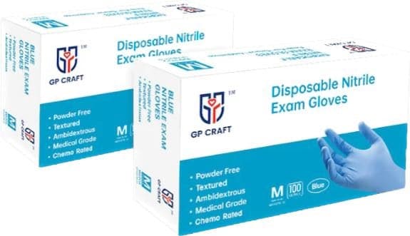 DISPOSABLE NITRILE  EXAM GLOVES