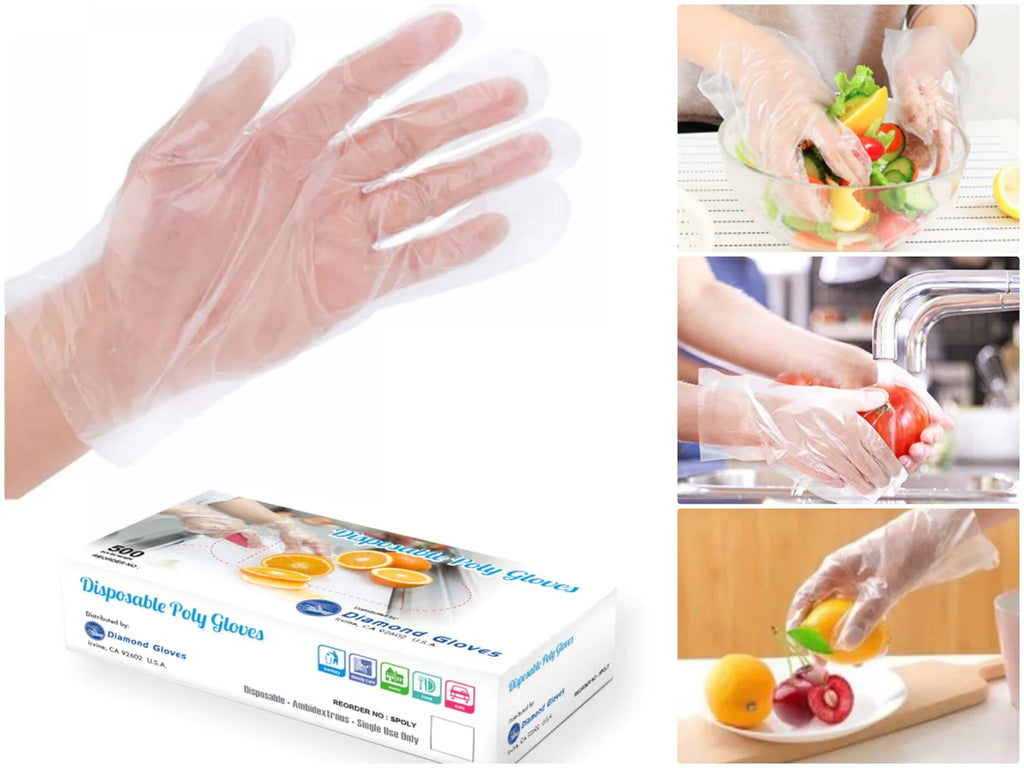 Disposable Gloves Diamond-High Density Polyethylene Gloves CDPOLY