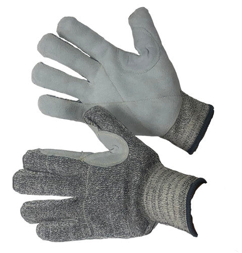 Major Gloves 13 Gauge Cut Resistant Leather Palm Safety Gloves